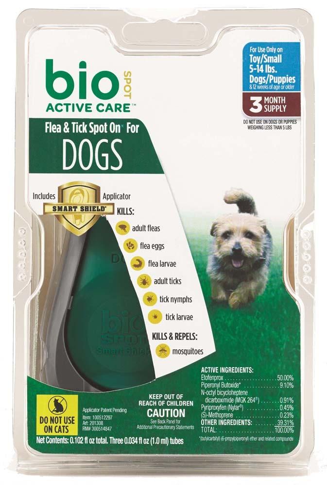 Bio Spot Active Care Flea & Tick Spot On Dog Small 3 Month With Applicator