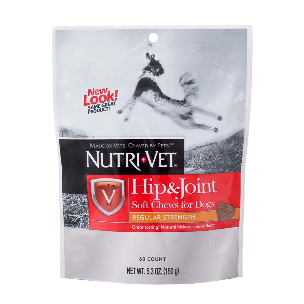 Nutri-Vet Hip & Joint Soft Chews Natural Smoke Flavor 5.3oz