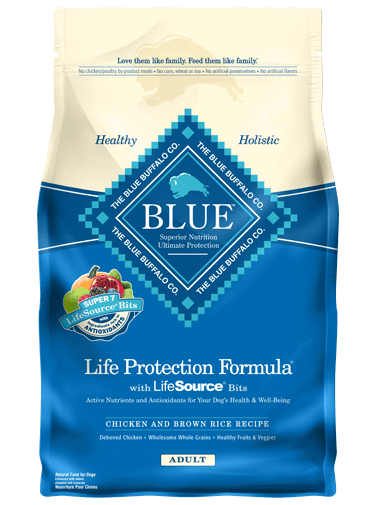 Blue Buffalo Life protection dry dog food, chicken and brown rice