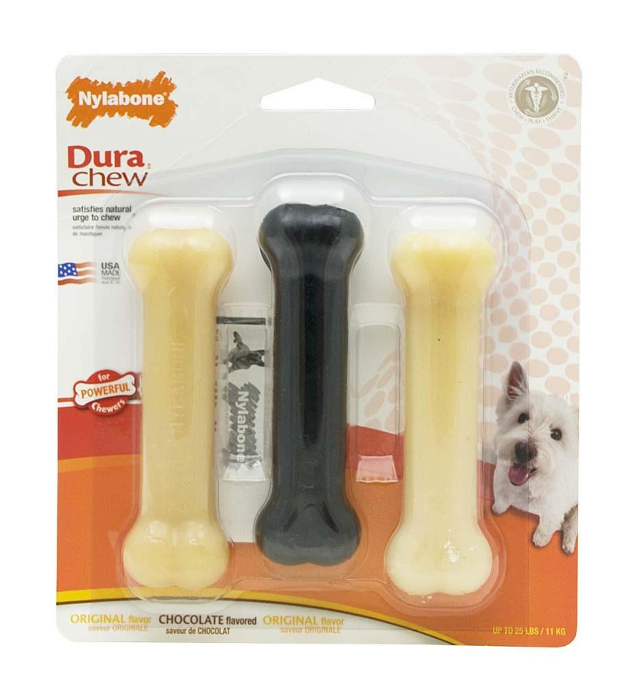 Nylabone DuraChew Chocolate/2 DuraChew Original Value Pack Regular 3pk